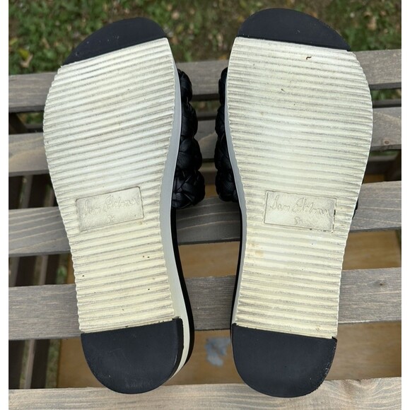 SAM EDELMAN Ainslie Black Braided Woven Slip-On Slide Sandals - Size 8.5 - Picture 5 of 14